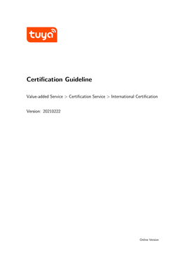 Certification Guideline