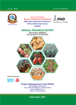 Cover of HVAP Annual Report 17.FH10