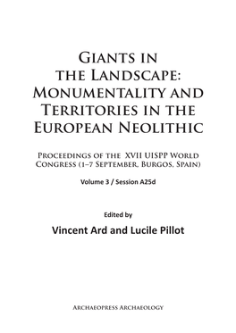 Monumentality and Territories in the European Neolithic