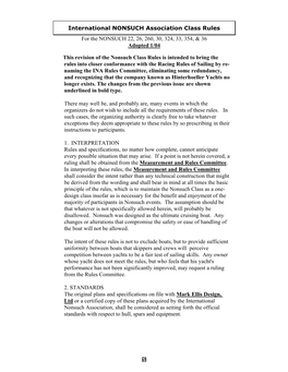 International NONSUCH Association Class Rules for the NONSUCH 22, 26, 260, 30, 324, 33, 354, & 36 Adopted 1/04