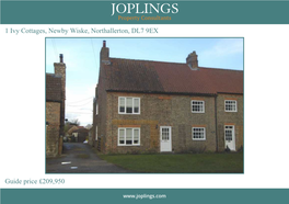 1 Ivy Cottages, Newby Wiske, Northallerton, DL7 9EX Guide Price