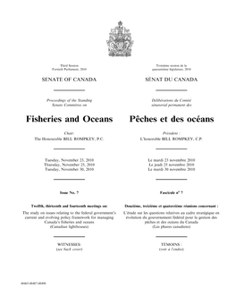Fisheries and Oceans Pêches Et Des Océans
