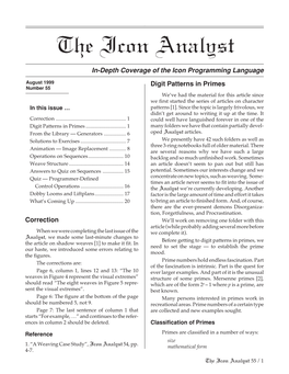 Icon Analyst 55 / 1 Mathematical Properties 1, 2, 3, and 4