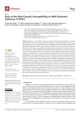 Role of the Host Genetic Susceptibility to 2009 Pandemic Influenza a H1N1