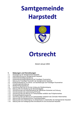 Samtgemeinde Harpstedt Ortsrecht