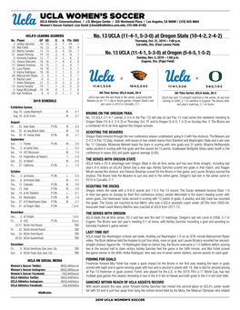 UCLA Women's Soccer UCLA Overall Individual Statistics (As of Oct 27, 2019) All Games