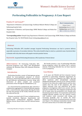 Perforating Folliculitis in Pregnancy: a Case Report