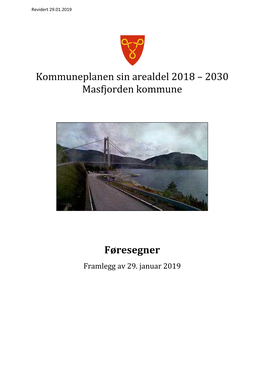 Kommuneplanen Sin Arealdel 2018 – 2030 Masfjorden Kommune