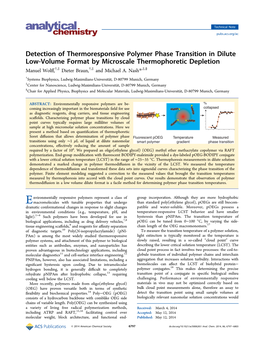 Detection of Thermoresponsive Polymer Phase Transition in Dilute