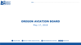 OREGON AVIATION BOARD May 17, 2018