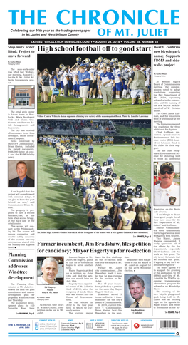 The Chronicle of Mt. Juliet, August 24, 2016