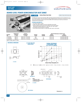 Board Level Power Semiconductor Heat Sinks