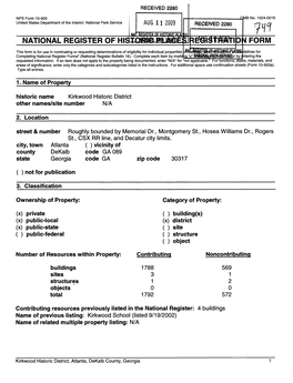 National Register of Historic Places and Meets the Procedural and Professional Requirements Set Forth in 36 CFR Part 60