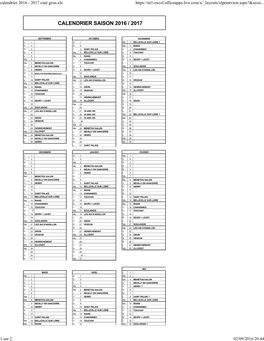 Calendrier 2016 - 2017 Ciné Gron.Xls