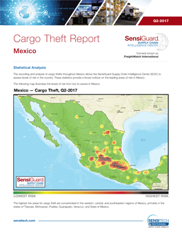 Cargo Theft Report SUPPLY CHAIN INTELLIGENCE CENTER