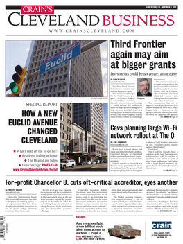 Third Frontier Again May Aim at Bigger Grants Investments Could Better Create, Attract Jobs