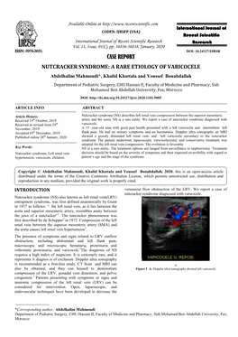 Case Report Nutcracker Syndrome