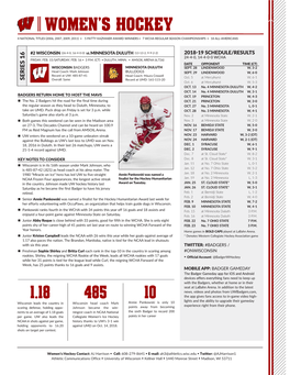 SERIES 16 Overall: Same Record at UMD: 161-115-20 Oct