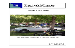 NWDE 2014 09 Sep Newsletter