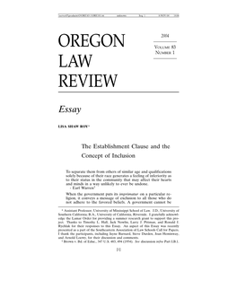 OREGON LAW REVIEW [Vol