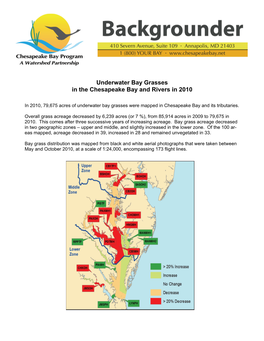 Underwater Bay Grasses in the Chesapeake Bay and Rivers in 2010 Page 1 of 5