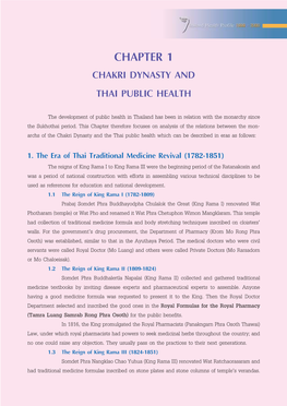 Chapter 1 Chakri Dynasty and Thai Public Health