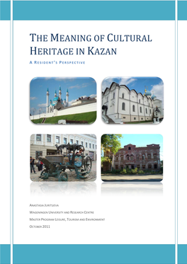 The Meaning of Cultural Heritage in Kazan