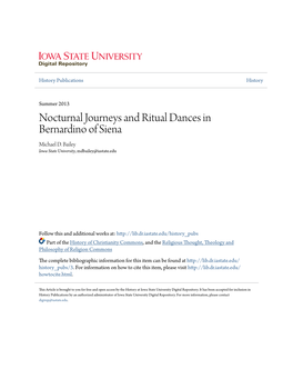 Nocturnal Journeys and Ritual Dances in Bernardino of Siena Michael D