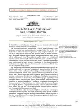 Case 6-2013: a 54-Year-Old Man with Recurrent Diarrhea