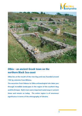 Olbia – an Ancient Greek Town on the Northern Black Sea Coast