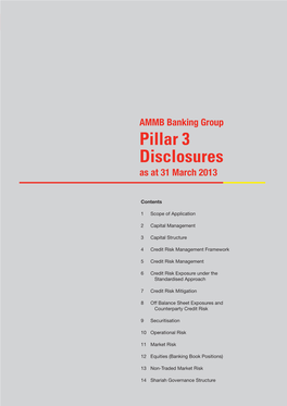 Pillar 3 Disclosures As at 31 March 2013