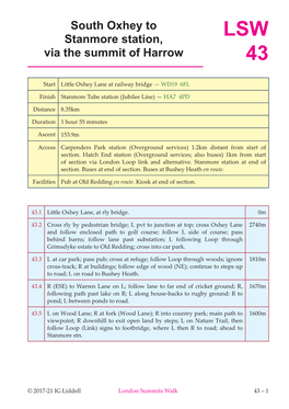 South Oxhey to Stanmore Station, LSW Via the Summit of Harrow 43