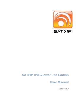 SAT&gt;IP Dvbviewer Lite Edition User Manual