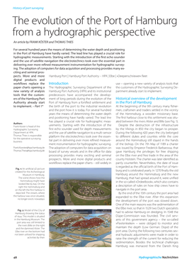 The Evolution of the Port of Hamburg from a Hydrographic Perspective an Article by Frank Köster and Thomas Thies