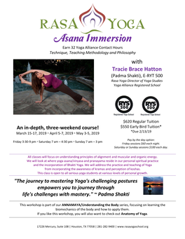 Asana Immersion Workshop