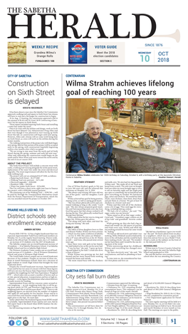 Wilma Strahm Achieves Lifelong Goal of Reaching 100 Years Construction