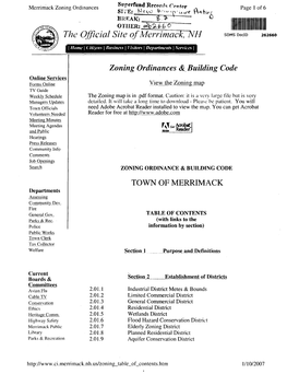 Town of Merrimack Zoning Ordinances & Building Code