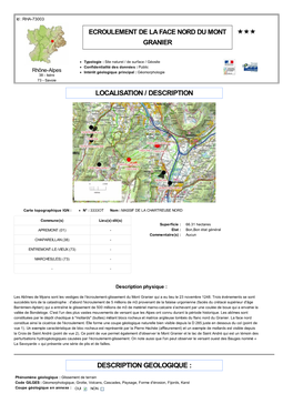 Ecroulement De La Face Nord Du Mont Granier