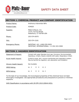 Safety Data Sheet