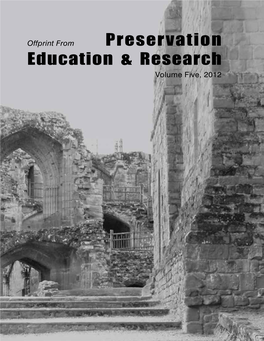 Preservation Education & Research