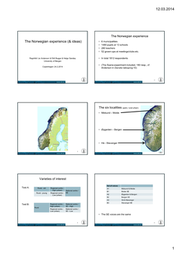 Helge Sandøy's Report from Western Norway