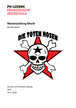 Masterprüfung Musik Die Toten Hosen