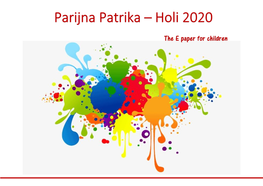 Parijna Patrika – Holi 2020