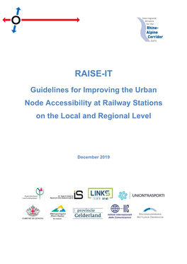 RAISE-IT Guidelines for Improving the Urban Node Accessibility at Railway Stations on the Local and Regional Level