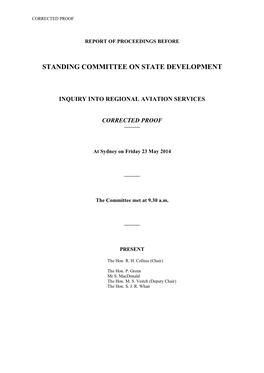 Standing Committee on State Development