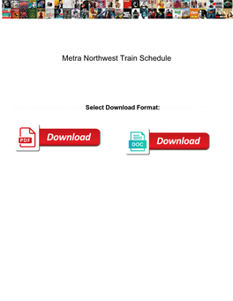 Metra Northwest Train Schedule