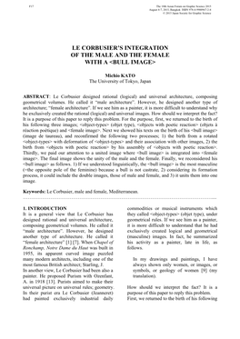 Le Corbusier's Integration of the Male and the Female