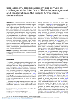 Displacement, Disempowerment and Corruption: Challenges at the Interface of Fisheries, Management and Conservation in the Bijagós Archipelago, Guinea-Bissau