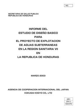 Informe Del Estudio De Diseno Basico Para El Proyecto De