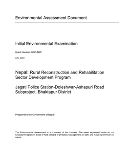 40554-022: Rural Reconstruction and Rehabilitation Sector Development